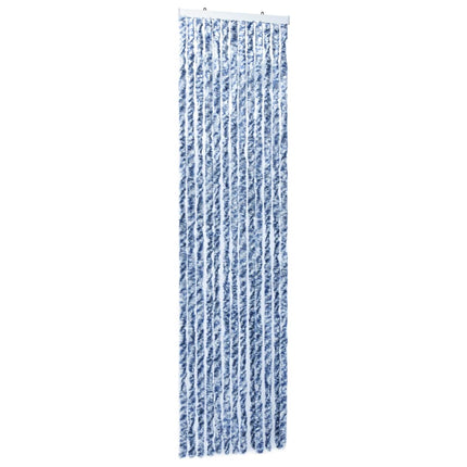 Insect Curtain Blue, White and Silver 56x185 cm Chenille