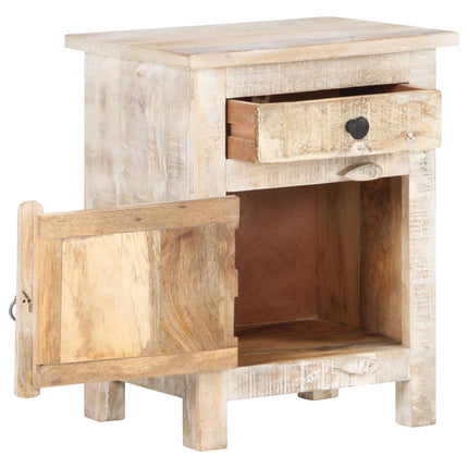 Bedside Cabinet 40x30x50 cm Rough Acacia Wood