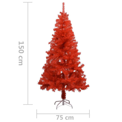 vidaXL Artificial Christmas Tree with Stand Red 150 cm PVC