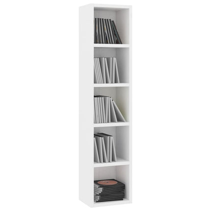 vidaXL CD Cabinet White 21x16x93.5 cm Chipboard