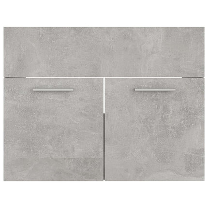 vidaXL Bathroom Furniture Set Concrete Grey Chipboard
