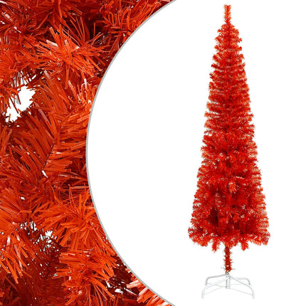 vidaXL Slim Christmas Tree Red 120 cm