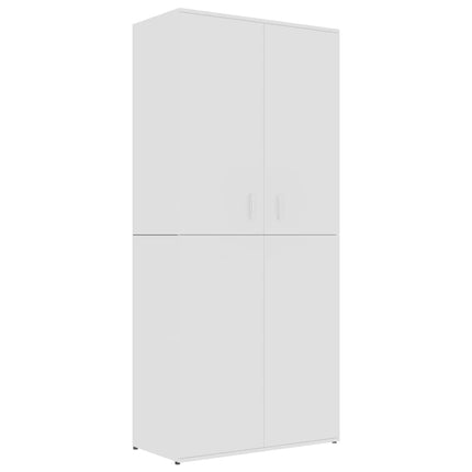 Shoe Cabinet White 80x39x178 cm Engineered Wood