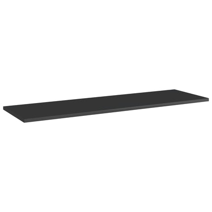 vidaXL Bookshelf Boards 8 pcs High Gloss Black 100x30x1.5 cm Chipboard