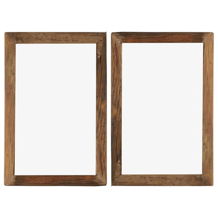 vidaXL Photo Frames 2 pcs 50x70 cm Solid Reclaimed Wood and Glass