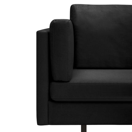 vidaXL Corner Sofa Black Fabric