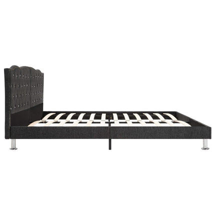 vidaXL Bed Frame Dark Grey Fabric 183x203 cm King Size