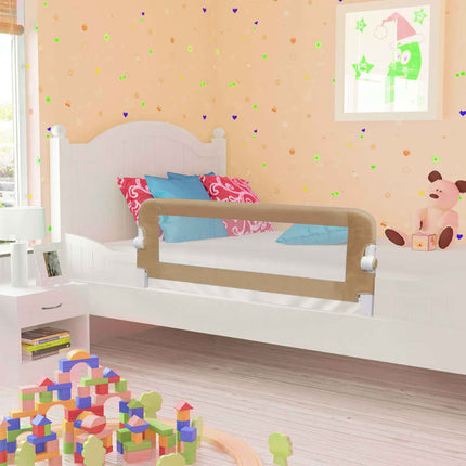 vidaXL Toddler Safety Bed Rail Taupe 120x42 cm Polyester