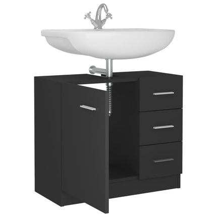 Sink Cabinet Grey 63x30x54 cm Engineered Wood