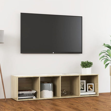 vidaXL TV Cabinet Sonoma Oak 142.5x35x36.5 cm Chipboard