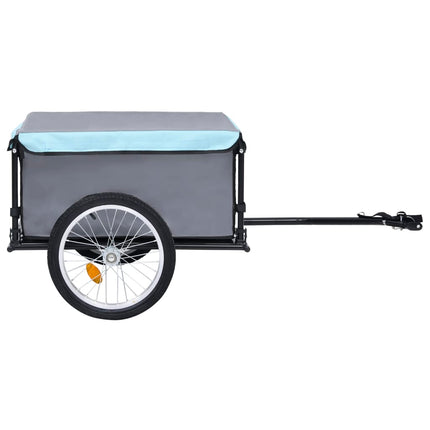 vidaXL Bike Cargo Trailer Black and Blue 65 kg