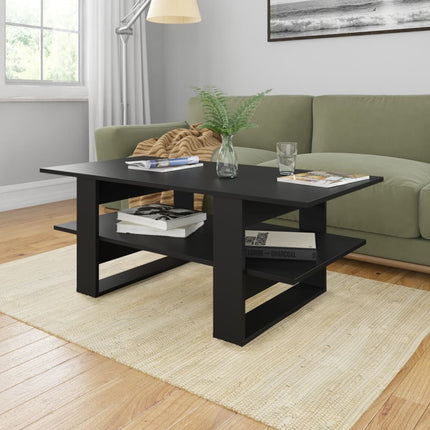 vidaXL Coffee Table Black 110x55x42 cm Chipboard
