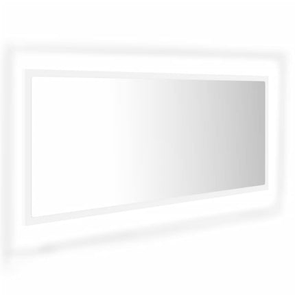vidaXL LED Bathroom Mirror White 100x8.5x37 cm Chipboard