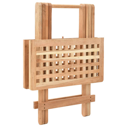 vidaXL Foldable Side Table Solid Walnut Wood 50x50x49 cm