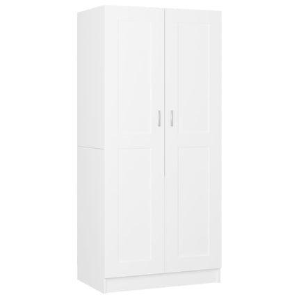 vidaXL Wardrobe White 82.5x51.5x180 cm Chipboard
