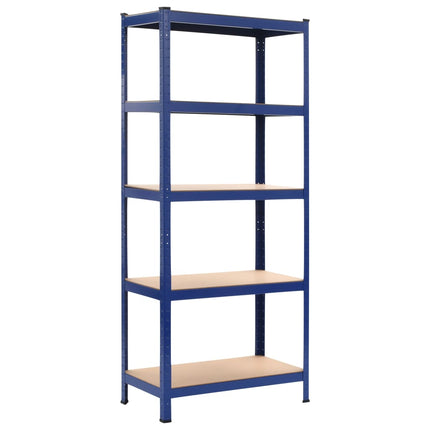 vidaXL Storage Shelf Blue 80x40x180 cm Steel and MDF