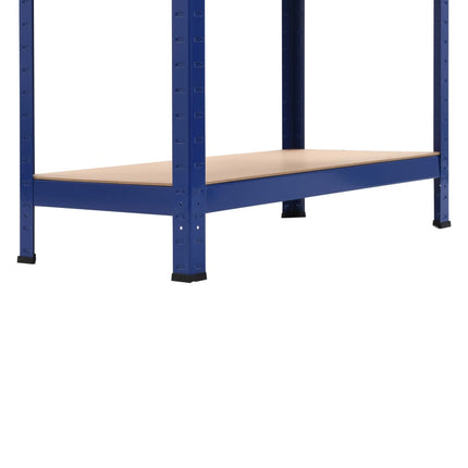 vidaXL Storage Shelf Blue 80x40x180 cm Steel and MDF
