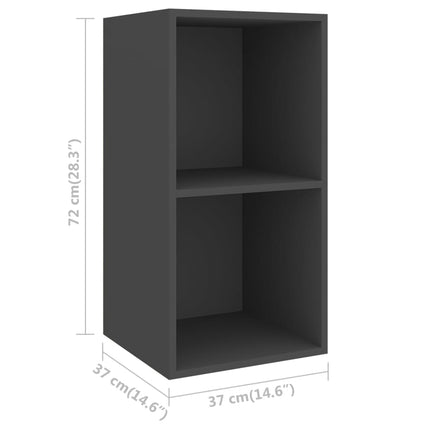 vidaXL 3 Piece TV Cabinet Set Grey Chipboard