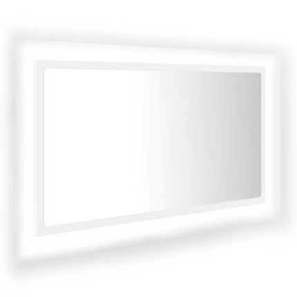 LED Bathroom Mirror White 80x8.5x37 cm Acrylic