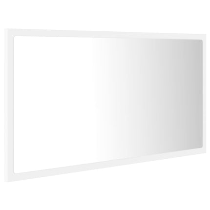 LED Bathroom Mirror White 80x8.5x37 cm Acrylic