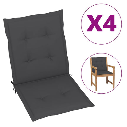 vidaXL Garden Chair Cushions 4 pcs Anthracite 100x50x3 cm