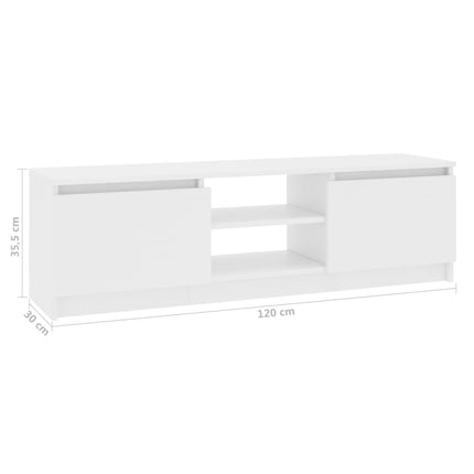 vidaXL TV Cabinet White 120x30x35.5 cm Chipboard