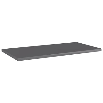 vidaXL Bookshelf Boards 8 pcs High Gloss Grey 60x30x1.5 cm Chipboard