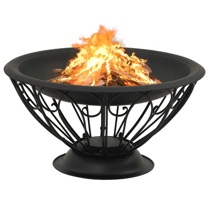 vidaXL Fire Pit with Poker 75 cm XXL Steel