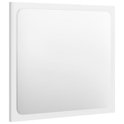 vidaXL Bathroom Mirror High Gloss White 40x1.5x37 cm Chipboard