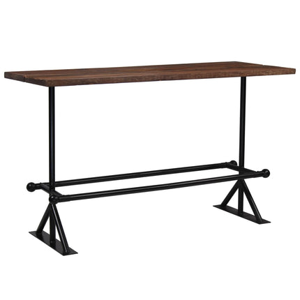 vidaXL Bar Table Solid Reclaimed Wood Dark Brown 180x70x107 cm
