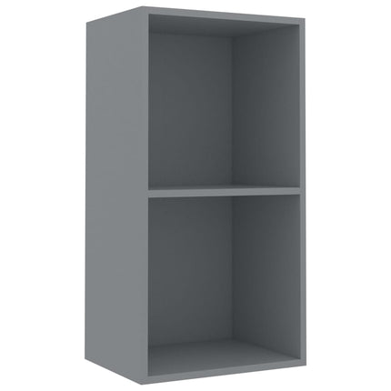 vidaXL 2-Tier Book Cabinet Grey 40x30x76.5 cm Chipboard