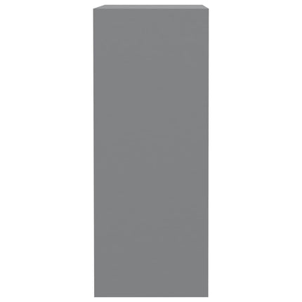 vidaXL 2-Tier Book Cabinet Grey 40x30x76.5 cm Chipboard