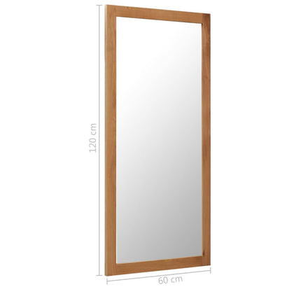 vidaXL Mirror 60x120 cm Solid Oak Wood