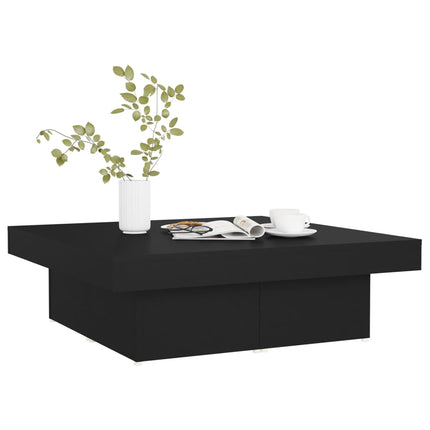 vidaXL Coffee Table Black 90x90x28 cm Chipboard