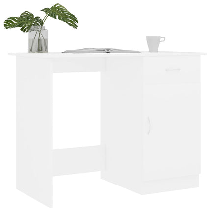 vidaXL Desk White 100x50x76 cm Chipboard