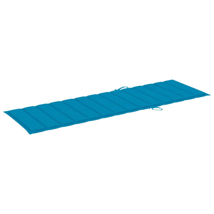 vidaXL Sun Lounger Cushion Blue 200x70x3 cm Fabric