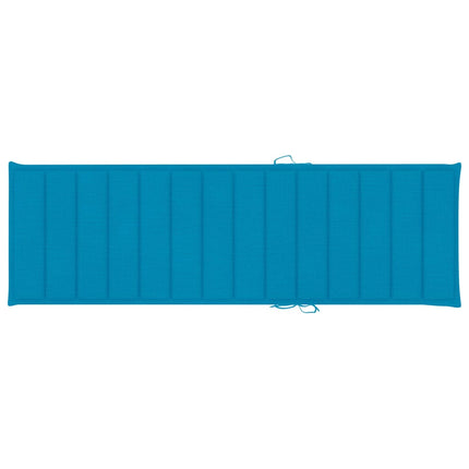 vidaXL Sun Lounger Cushion Blue 200x70x3 cm Fabric