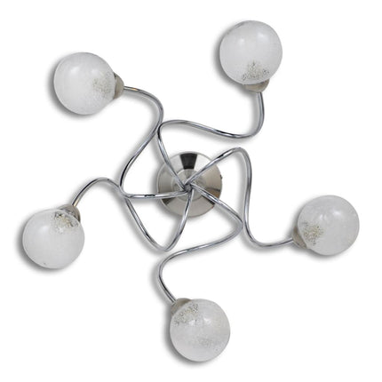 Ceiling Lamp with Round Glass Shades for 5 G9 Bulbs