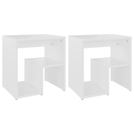 vidaXL Bed Cabinets 2 pcs White 40x30x40 cm Chipboard