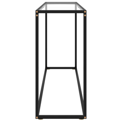 Console Table Transparent 140x35x75 cm Tempered Glass