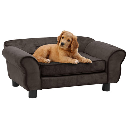 vidaXL Dog Sofa Brown 72x45x30 cm Plush