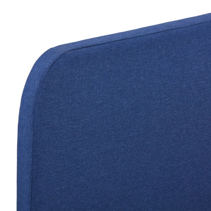 vidaXL Bed Frame Blue Fabric King Size