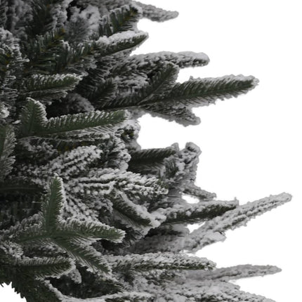 vidaXL Artificial Christmas Tree with Flocked Snow Green 150 cm PVC&PE