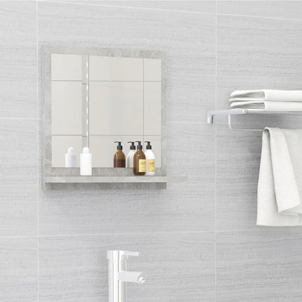 vidaXL Bathroom Mirror Concrete Grey 40x10.5x37 cm Chipboard