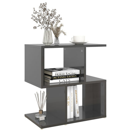 vidaXL Bedside Cabinets 2 pcs High Gloss Grey 50x30x51.5 cm Chipboard