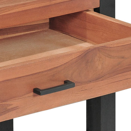 vidaXL Desk with 2 Drawers 140x40x75 cm Recycled Teak Wood