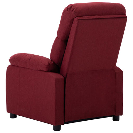 vidaXL Recliner Chair Wine Red Fabric