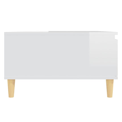 vidaXL Coffee Table High Gloss White 90x60x35 cm Chipboard