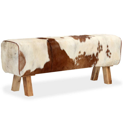 Bench Genuine Goat Leather 120x30x45 cm