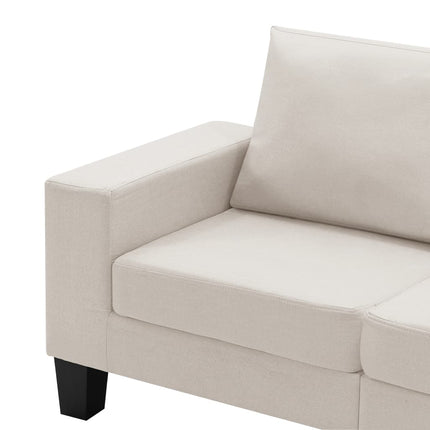 vidaXL 2-Seater Sofa Cream Fabric